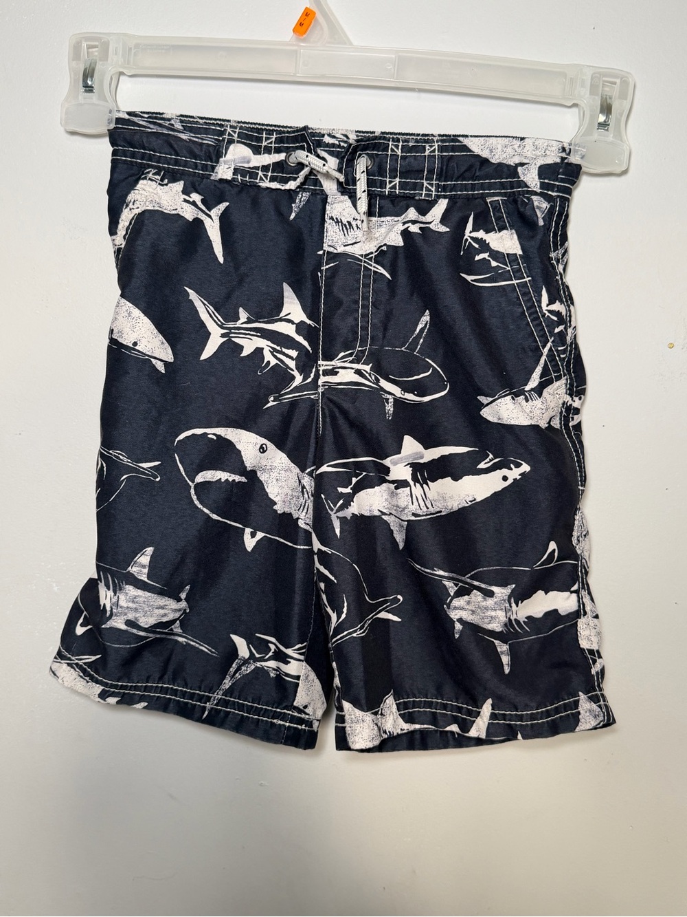 Carter's Navy Blue Swim Trunks with White Shark Motif
